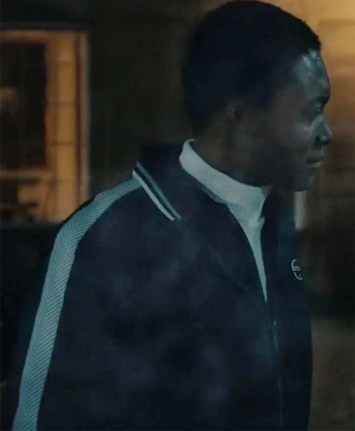 Benjamin Clementine TV Series The Gentlemen 2026 Blue Velour Track Jacket