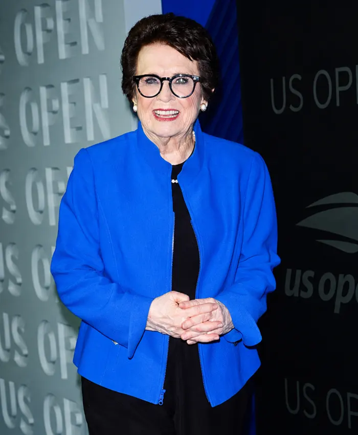 Billie Jean King US Open Event 2026 Blue Wool Jacket Shop now