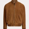 Bobby Glass TV Series The Gentlemen 2026 Ray Winstone Brown Suede Leather Bomber Jacket