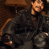 Boots Campaign 2026 Ivan Cornejo Black Biker Leather Jacket Front View