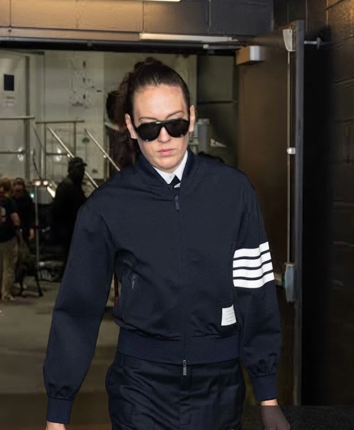 Breanna Stewart WNBA Playoffs New York 2026 Black Bomber Jacket Front