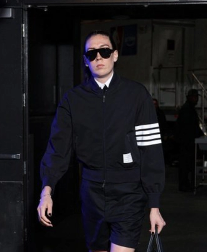 Breanna Stewart WNBA Playoffs New York 2026 Black Bomber Jacket