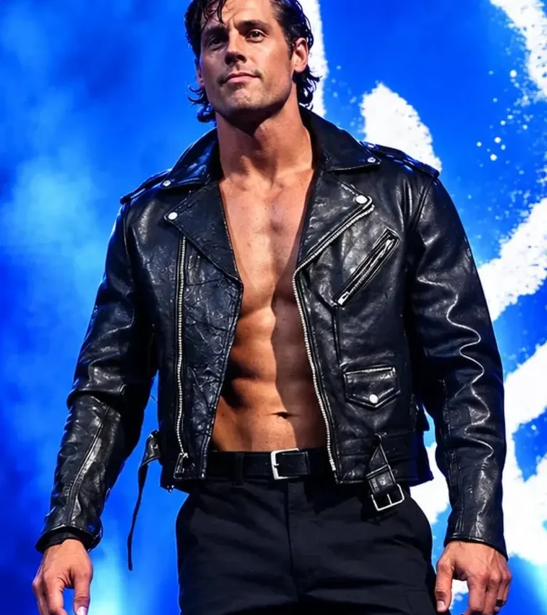 Buy AEW Ring Debut 2026 Steven Borden Black Leather Jacket On Sale