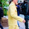 Buy Brad Pitt 1970s Leisure Vinatge Yellow Cotton Suit Side