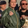 Buy Croke Park Event 2026 Katie Taylor Green Leather Jacket On Sale