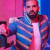 Drake X FOMO Cheetah Print Blue Jacket