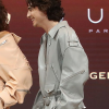 Buy Dune Part Two Press Conference Timothee Chalamet Oversized Light Blue Leather Jacket