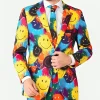 Buy Halloween Smiley Drip Colorful Smiley Faces Suit on Discounted Price