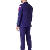 Buy Halloween x Sugar Skull Purple Suit For Men and Women Back View