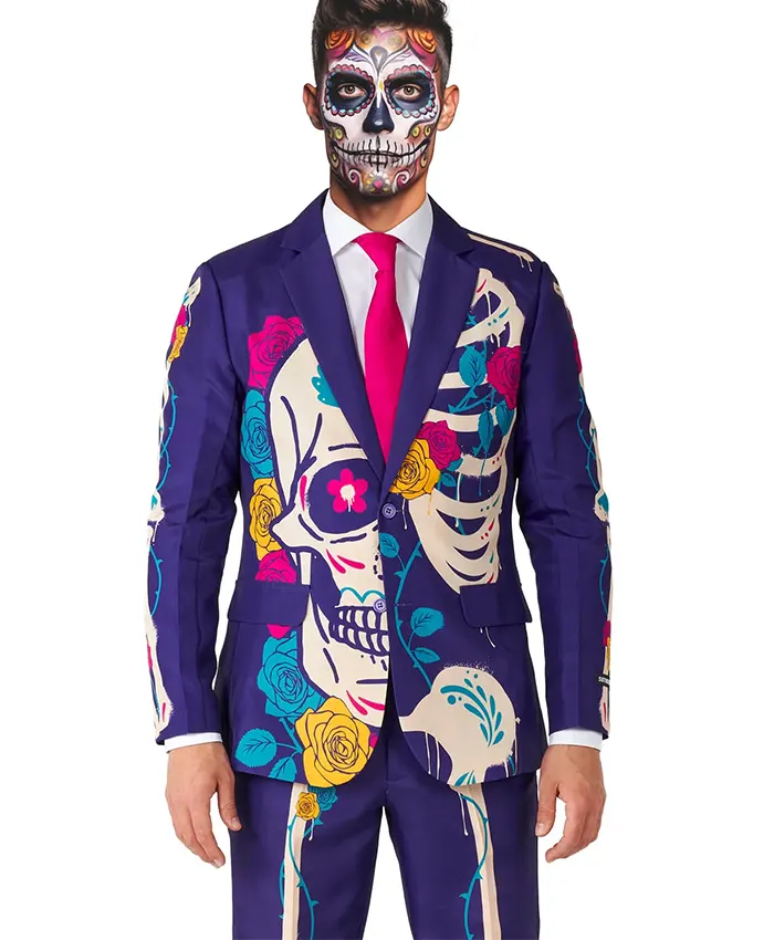 Buy Halloween x Sugar Skull Purple Suit For Men and Women