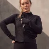 Buy Hilary Duff 2026 Reebok Brand Ambassador Fitted Black Full Zip Jacket Front