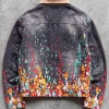 Buy House of Errors Embroidered Paint Cotton Zip-up Workwear Jacket