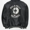 Buy Jay-Z Roc-A-Fella Records Black Leather Varsity Jacket Back View
