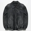 Buy Jay-Z Roc-A-Fella Records Black Leather Varsity Jacket On Sale