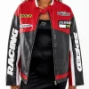 Buy Jessica Jarrel Lot Patrol Private Screening Black and Red Leather Jacket