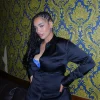 Buy Jorja Smith Black Satin Long Sleeves Button-Down Shirt On Sale