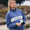 Buy Julika Grosspietsch Crosscourt Blossom Malbon Blue Windbreaker Jacket Front