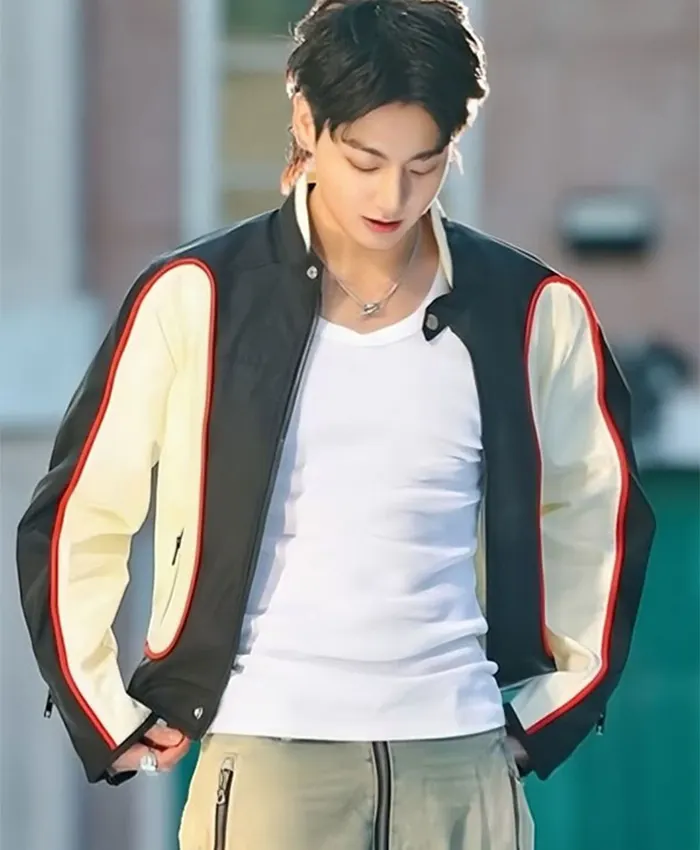 Buy Jungkook BTS 3D MV Song Black and White Cotton Jacket On Sale