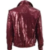 Buy Jungkook Red Sequin Jacket For Men and Women Back View