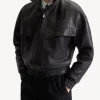 Buy Martin Saint Laurent Bubbled Lambskin Leather Jacket For Men and Women