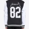 Buy Metallica Hardwired Icon White and Black Fleece Varsity Jacket