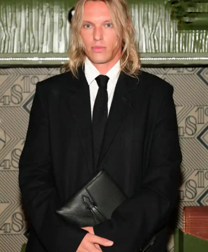 Buy Montblanc NYFW 2026 Jamie Campbell Black Wool Coat