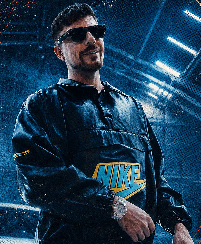 Buy Mr. Lean Song 2026 MrBeast Nike Black Leather Anorak Jacket On Sale
