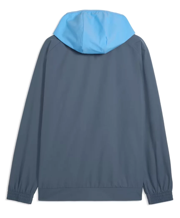 Buy Now Manchester City 2026 Erling Haaland Blue Hooded Jacket Back View