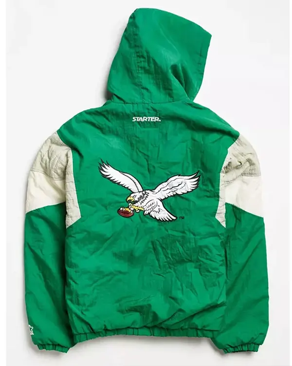 Buy Philadelphia Eagles 80’s Green Anorak Hooded Jacket For Men and Women