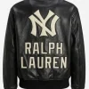 Buy Ralph Lauren New York Yankees Black Leather Varsity Jacket