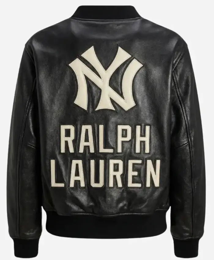 Buy Ralph Lauren New York Yankees Black Leather Varsity Jacket