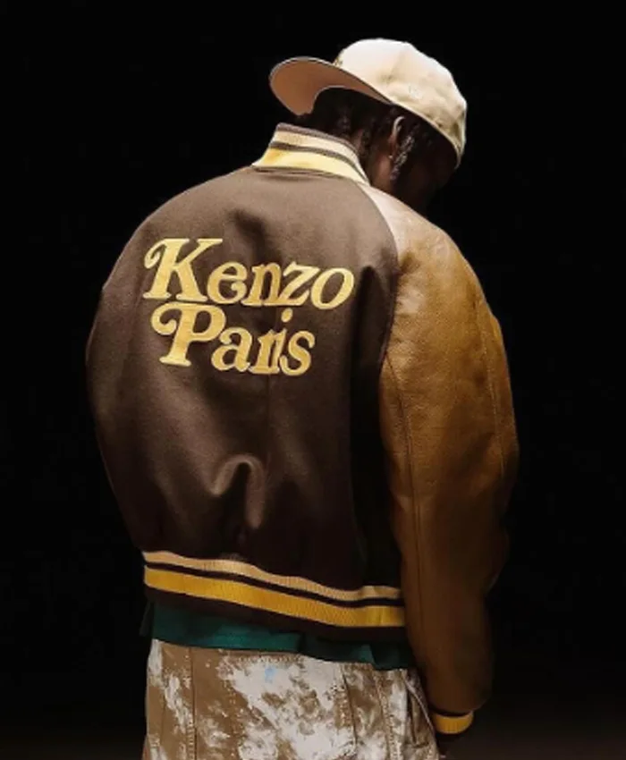 Buy Rema in Kenzo x Verdy Wool with Leather Sleeves Varsity Jacket