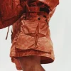 Buy Stone Island Q100027 Slick Nylon Tela-TC FW26 Fakemink Rust Hooded Jacket On Sale