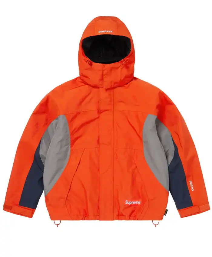 Buy Supreme x POPEYE FW26 AOI GORE-TEX White Hooded Jacket Orange Front