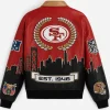 Buy The Golden Gate Dynasty X San Francisco 49ers Vegan Leather Skyline Jacket