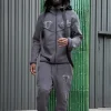 Buy Wagyu x Nike Tech Sheck Wes Grey Fleece Hooded Tracksuit On Sale