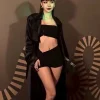 Bvlgari Serpenti Infinito After Party 2026 K-pop Star Lisa Black Satin Coat