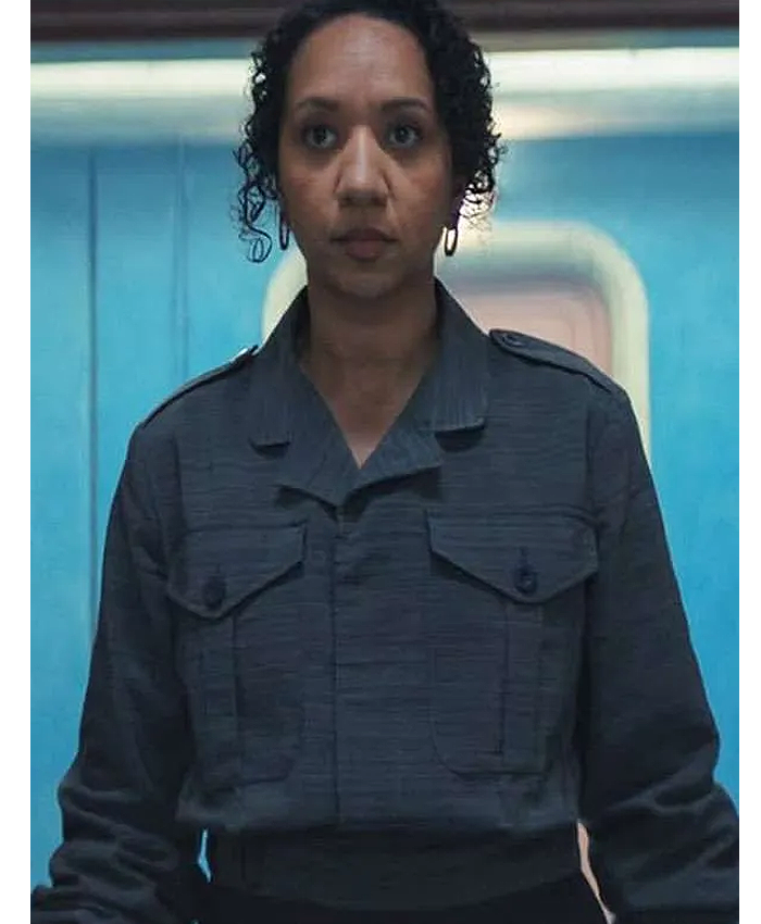 Camille Sims TV Series Silo S03 Alexandria Riley Grey Cotton Jacket