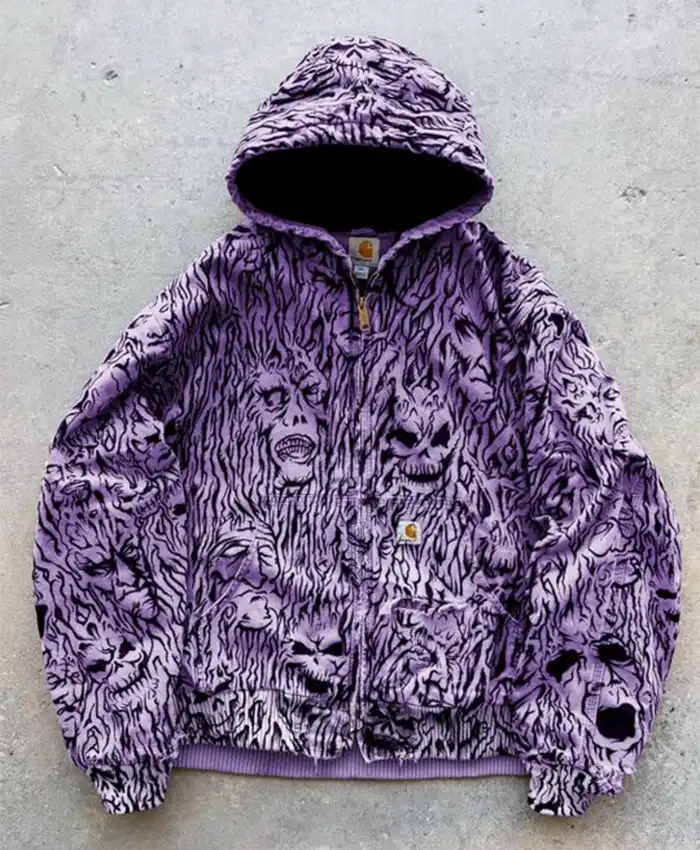 Carhartt X Wall of Flesh Destroyed Vintage Active Dyed Jacket On Sale
