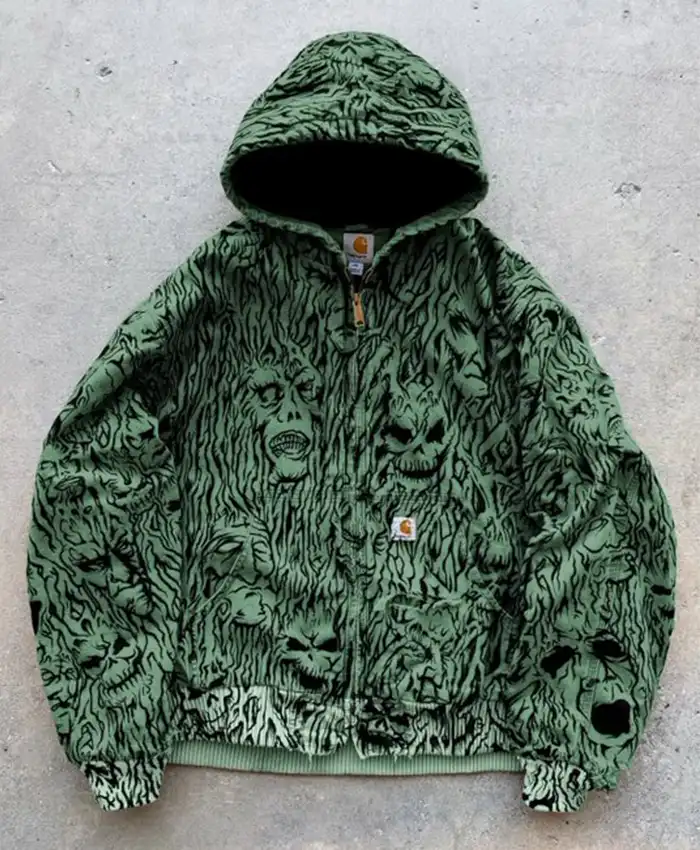 Carhartt X Wall of Flesh Destroyed Vintage Active Dyed Jacket Shop now