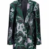 Carol TV Series Leanne S02 Kristen Johnston Abstract Floral Single Breasted Blazer