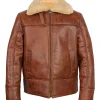 Clark Brown Shearling Leather Jacket