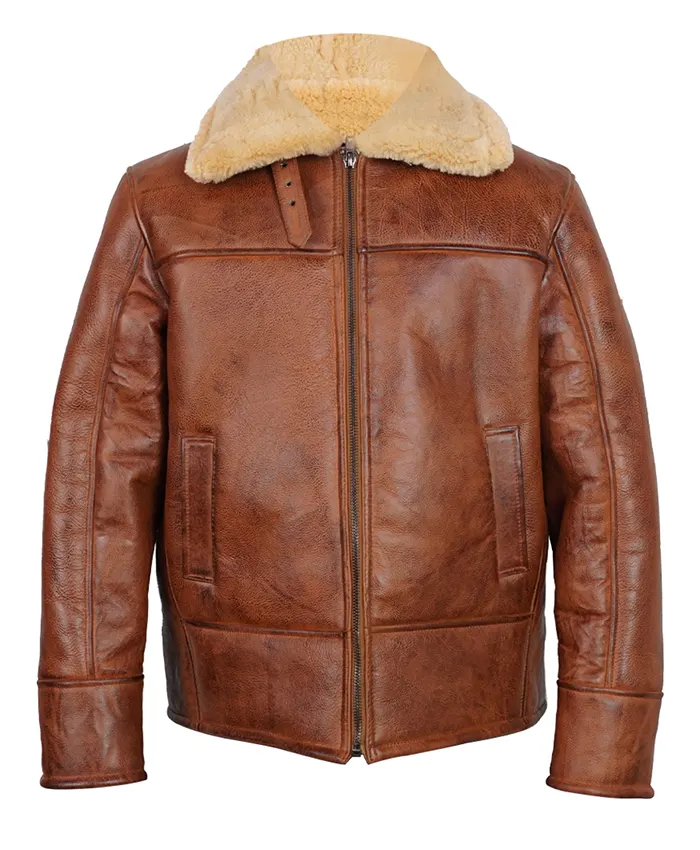 Clark Brown Shearling Leather Jacket