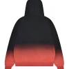Dandadan Ken Takakura Manga Series Black to Red Gradient Hooded Jacket Back