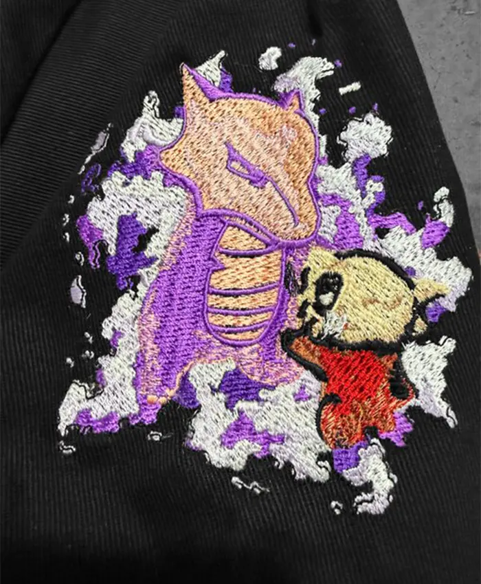 Dbruze Creatures of Darkness Pokémon Black and Purple Racing Jacket Front