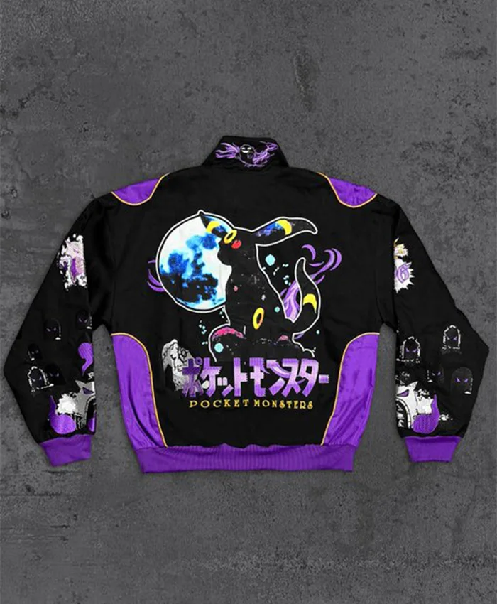 Dbruze Creatures of Darkness Pokémon Black and Purple Racing Jacket
