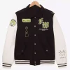Disney Horror Movie Frankenweenie Sparky Glow in the Dark Black Varsity Jacket