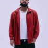 Drake Miss My Dawg Ft. Yeat Fomo Premiere 2026 Red Leather Jacket Front