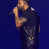 Drake Surprise Appearance at Karol G Tropitour Concert 2026 Black Leather Vest