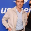 Ed Westwick US Open Tennis 2026 Beige Cotton Jacket On Sale